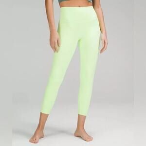 Lululemon Align High-Rise Faded Zap Leggings 23" Neon Yellow Size 6